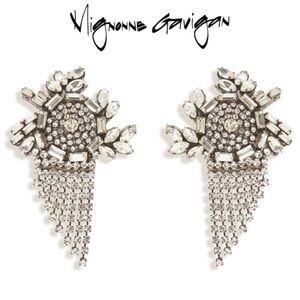 Mignonne Gavigan Embellished Nadya Earrings in Silver NWT